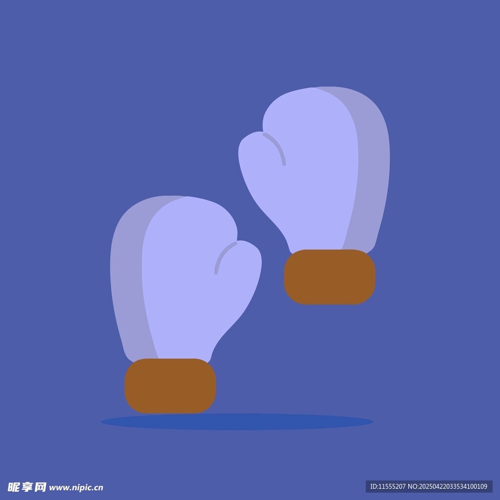卡通風格拳擊手套