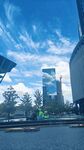 城市河畔現代建筑風景