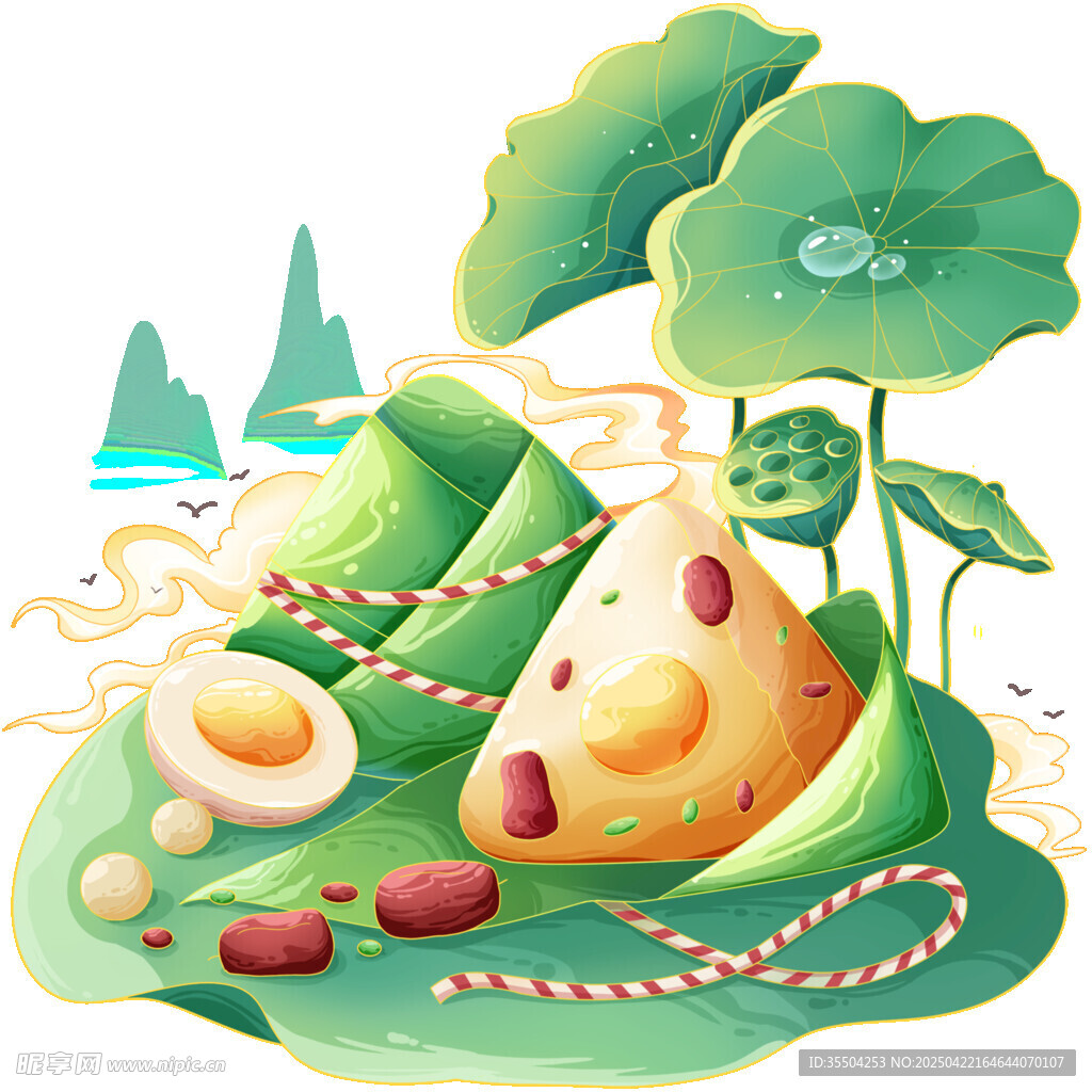 端午粽子插畫