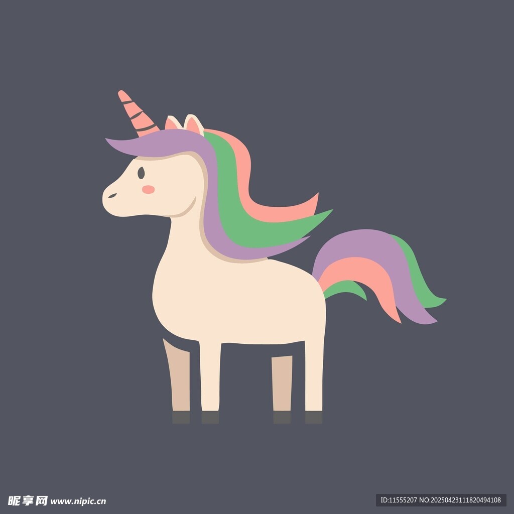 可愛獨角獸插畫