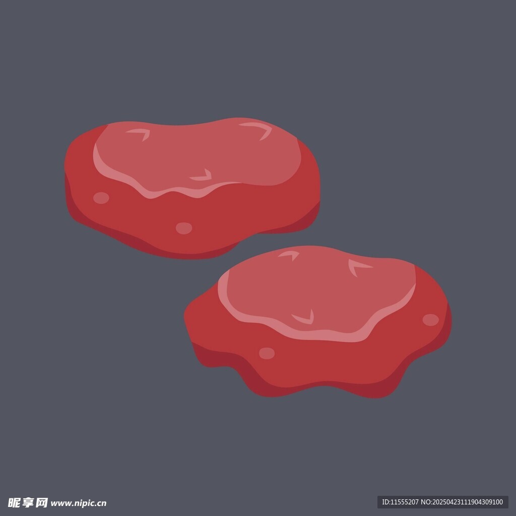 兩塊鮮嫩多汁的生牛肉