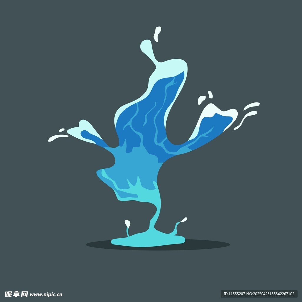藍色水花飛濺動態圖案