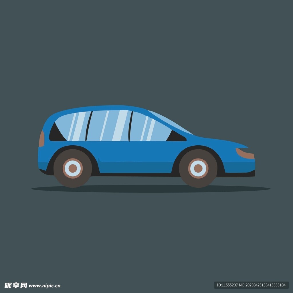 藍(lán)色簡(jiǎn)約風(fēng)格家用轎車(chē)