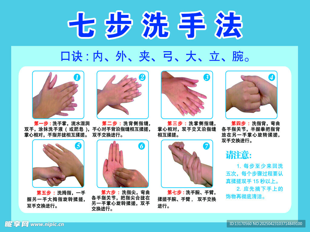 七步洗手法