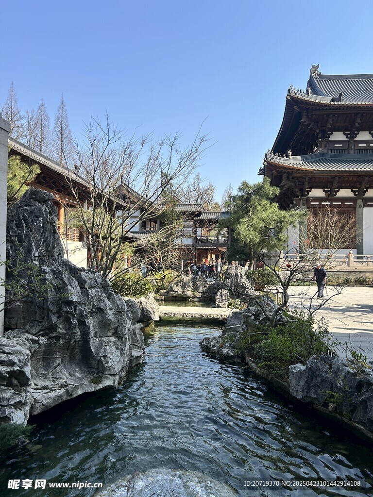 中式園林水景古建筑景觀