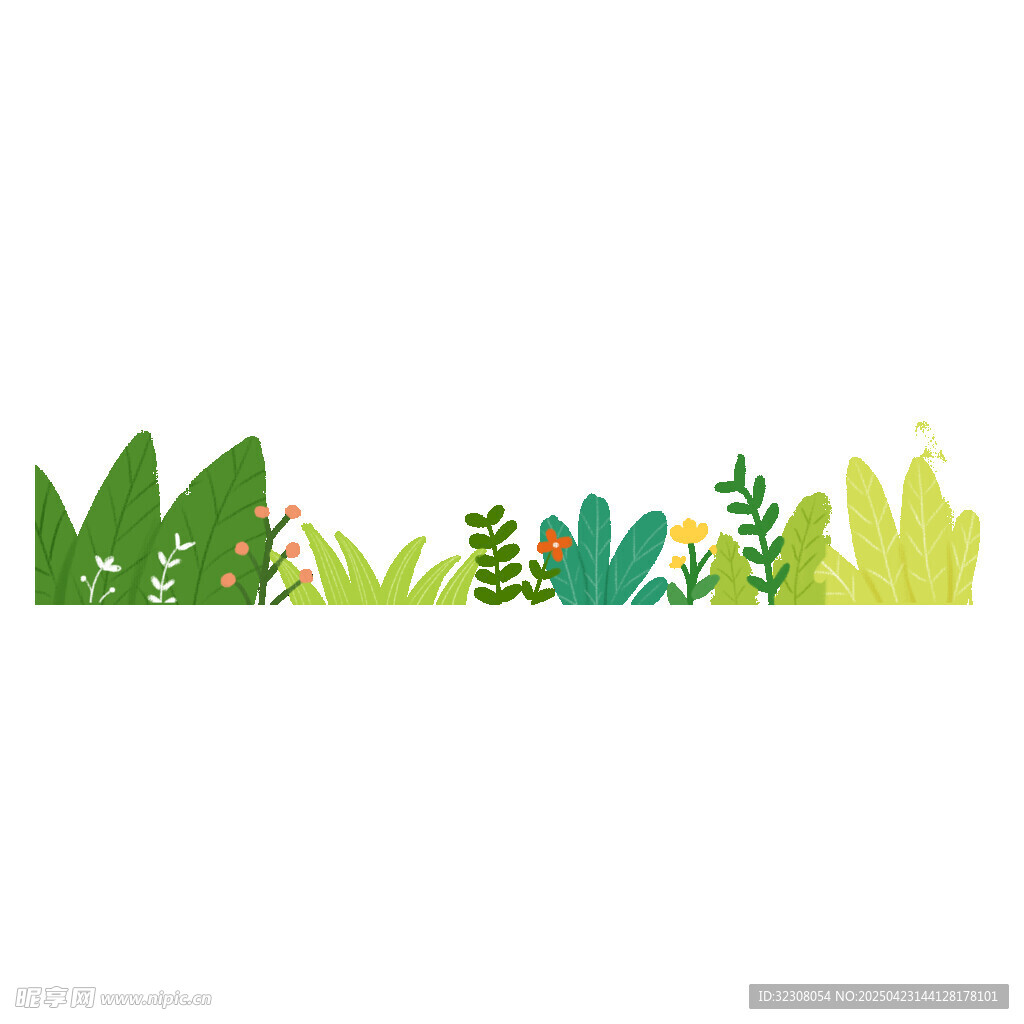 清新綠植裝飾圖案