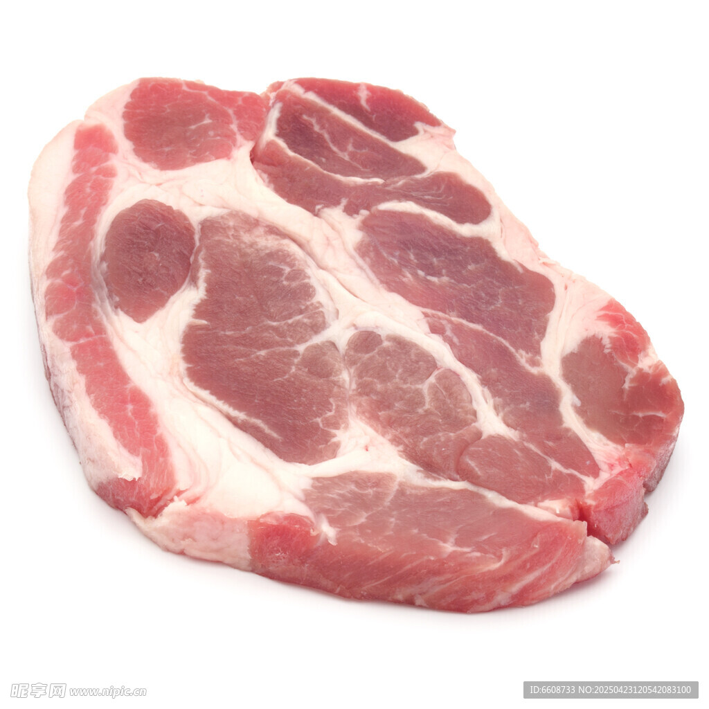 新鮮豬肉切片