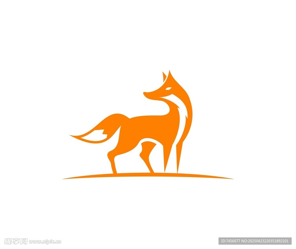 橙色狐貍標(biāo)志設(shè)計