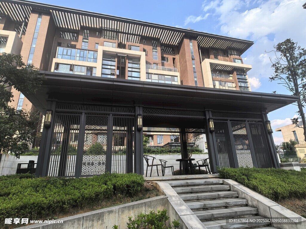 中式風格精致住宅入口