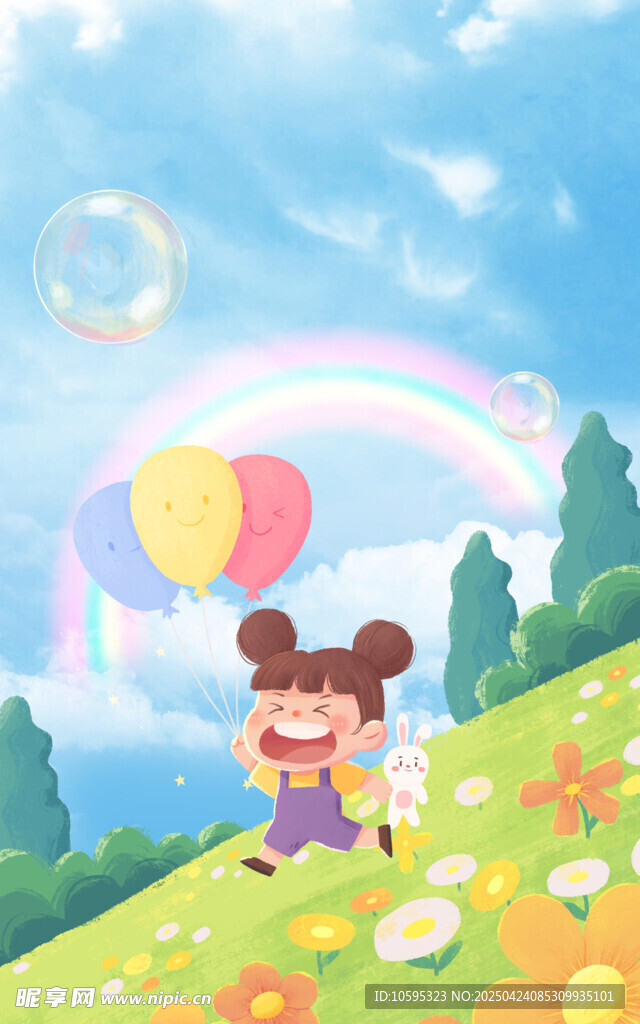 卡通兒童插畫背景