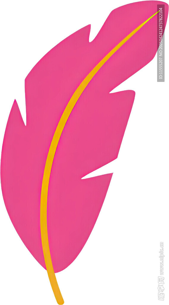 粉色羽毛插畫