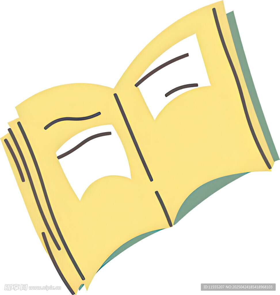 翻開(kāi)的卡通書(shū)籍