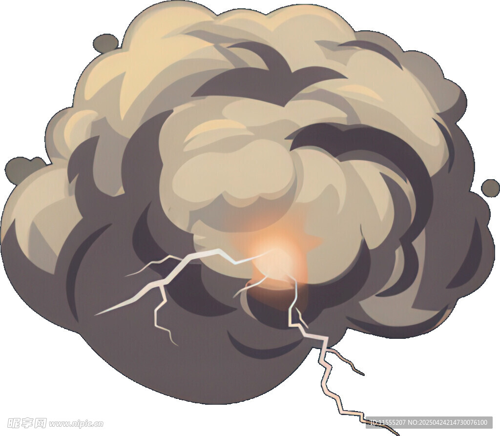 雷電交加的風(fēng)暴云