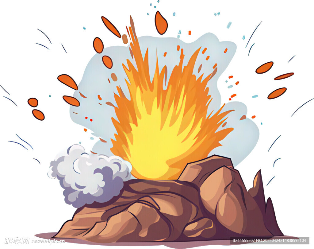 火山爆發(fā)瞬間景象