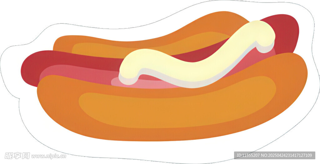 美味熱狗插畫