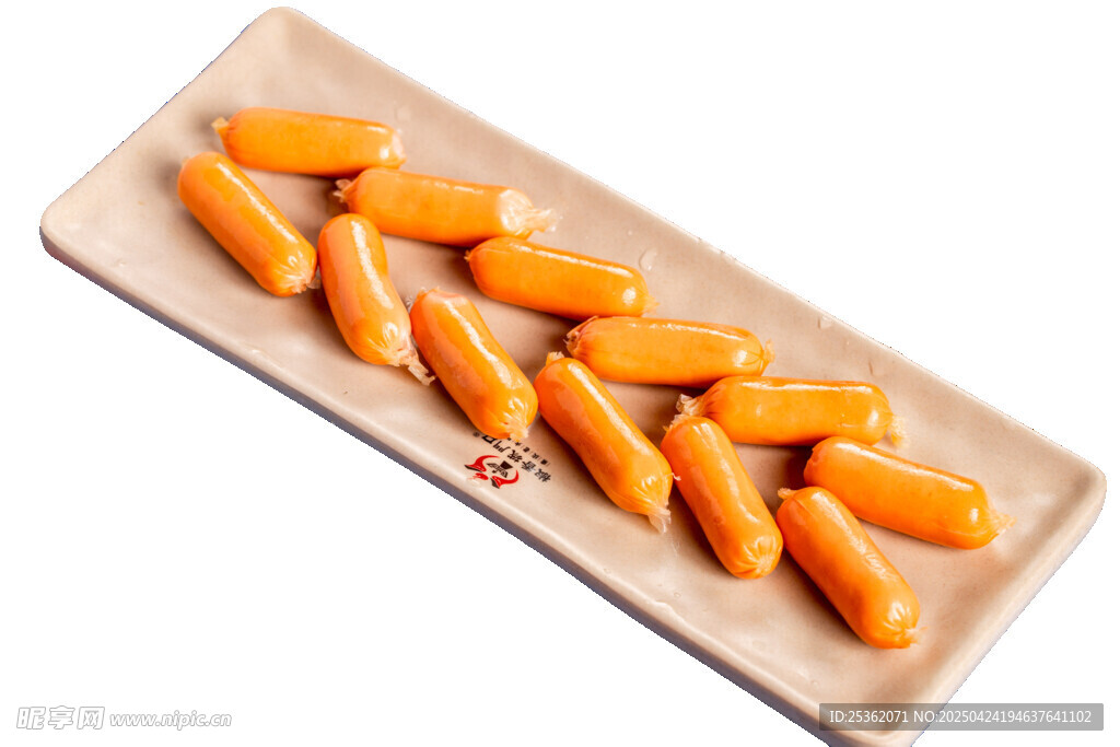 長盤上的美味火腿腸