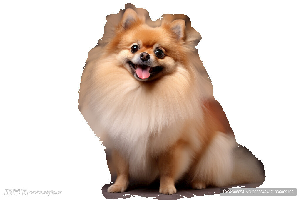 可愛博美犬坐立