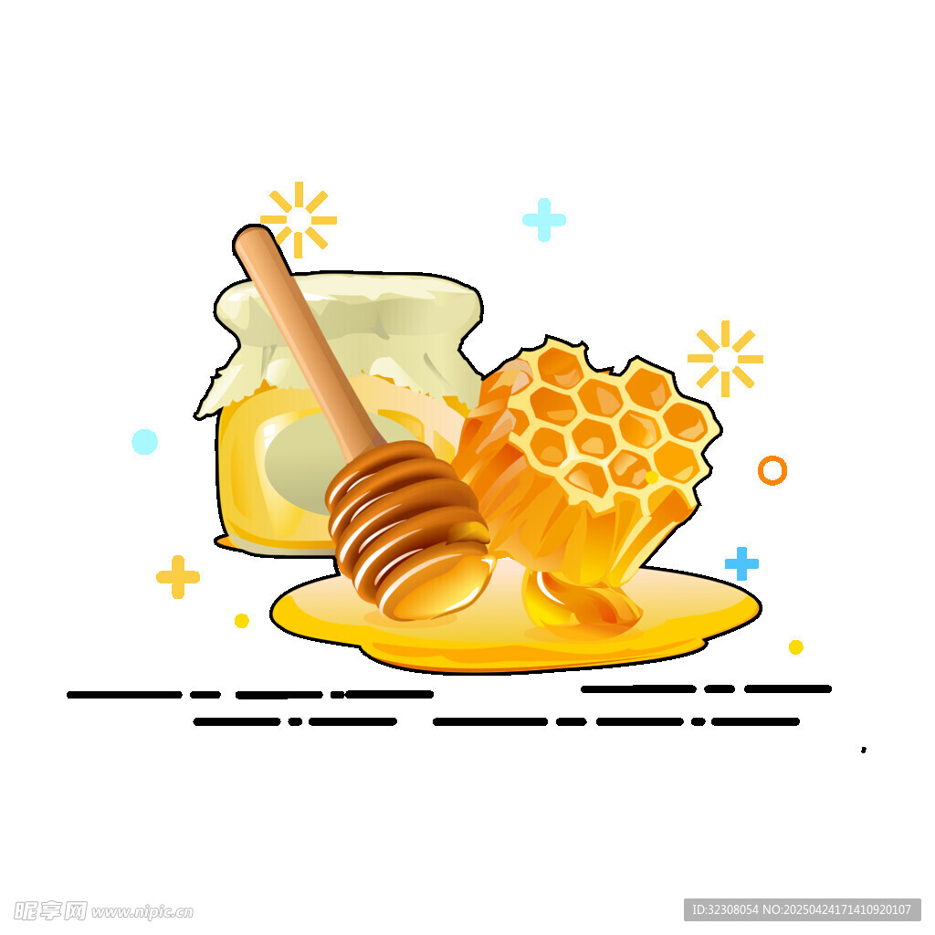 甜蜜蜂蜜插畫