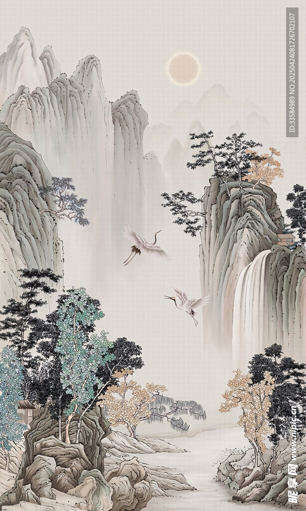 水墨山水國畫意境圖