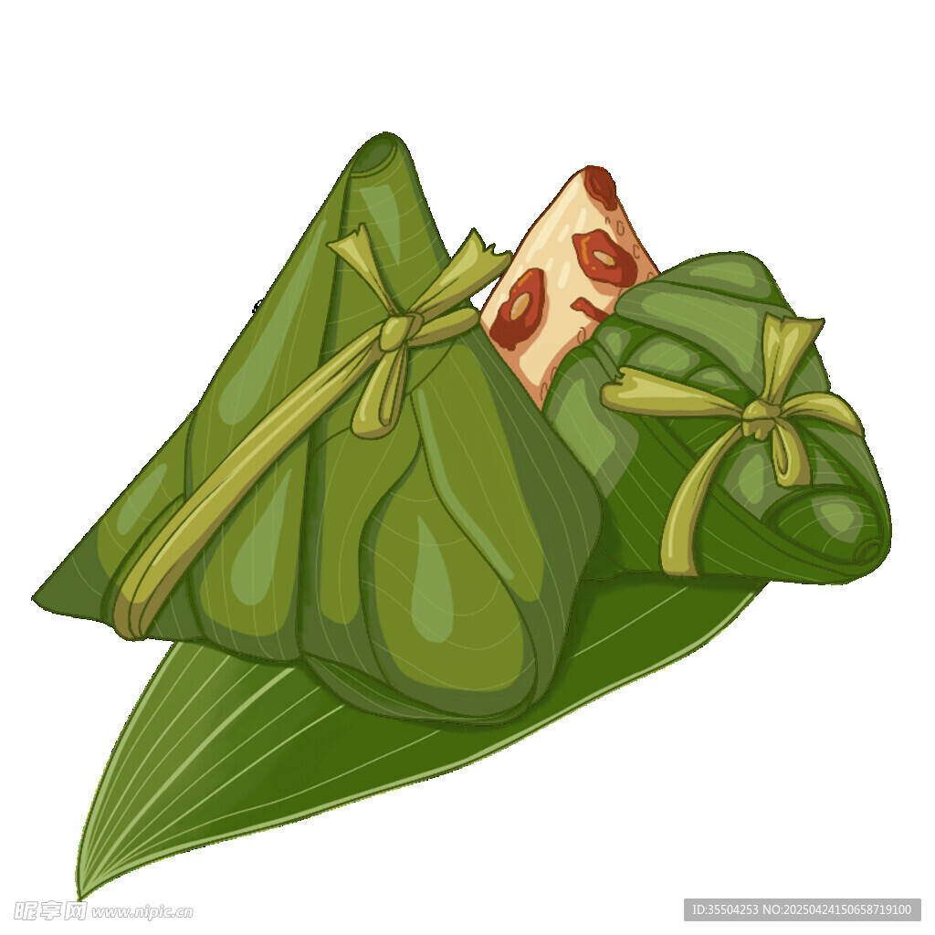 美味粽子插畫