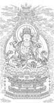 白描虛空菩薩線稿