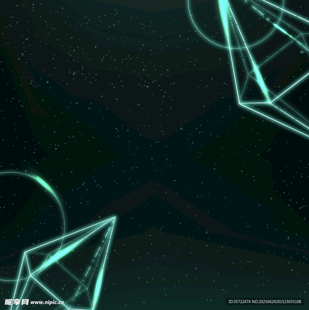 夢幻幾何光影藝術畫面
