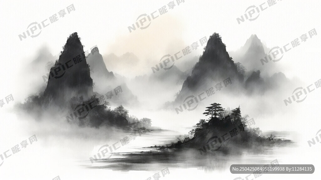 山谷 中國風(fēng) 中國畫 山水