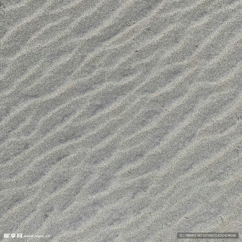細膩紋理的淺灰色沙地