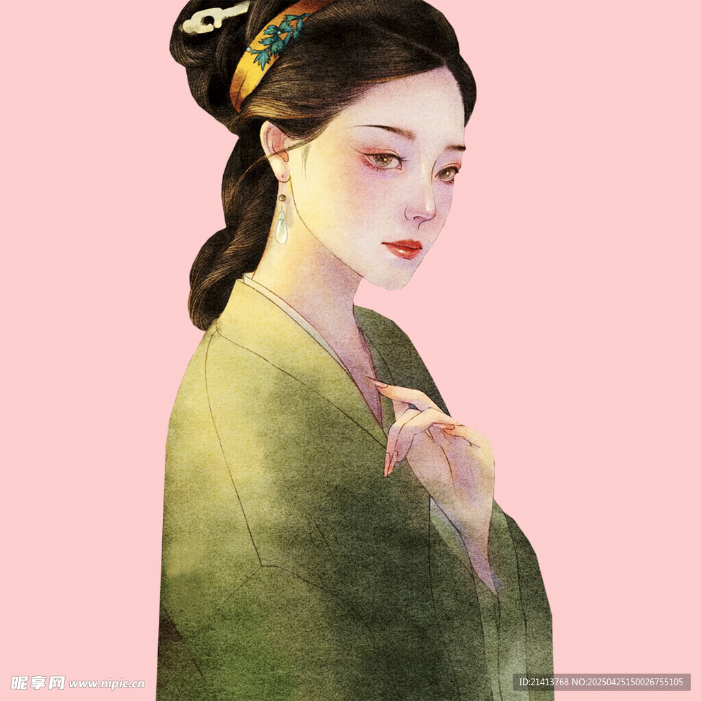 手繪古風美女 