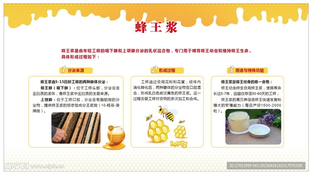 蜂蜜產品介紹宣傳頁