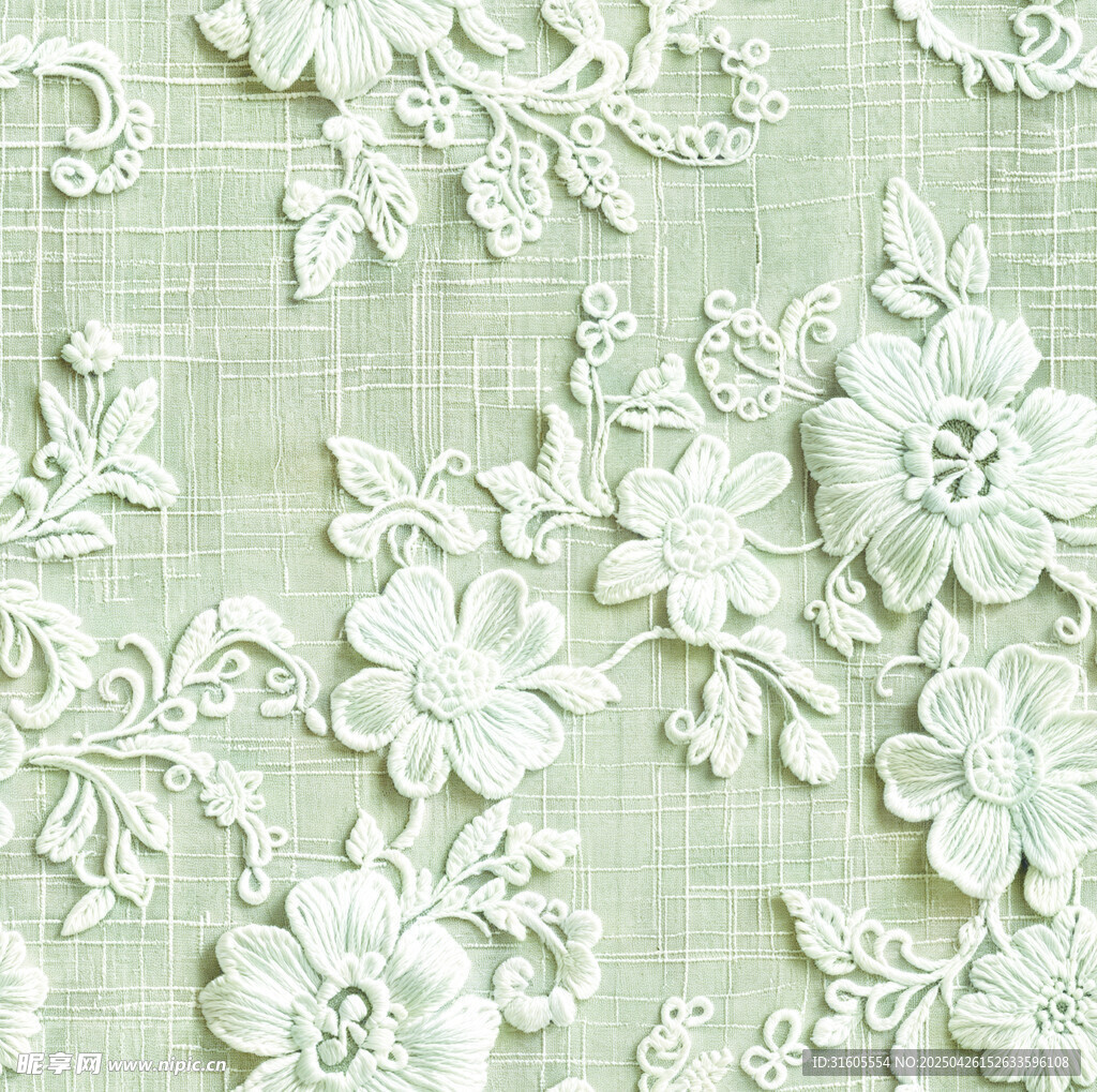 秋香麻刺繡花