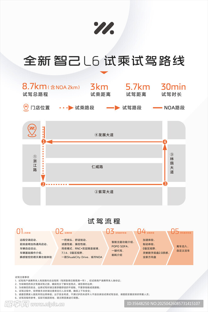 智己試乘試架路線圖小黑板