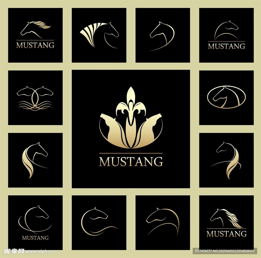Mustang品牌標(biāo)志設(shè)計集合
