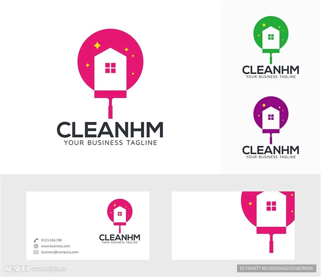 CleanHM房屋清潔標志設(shè)計