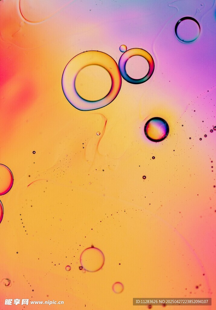 夢幻彩色氣泡背景圖