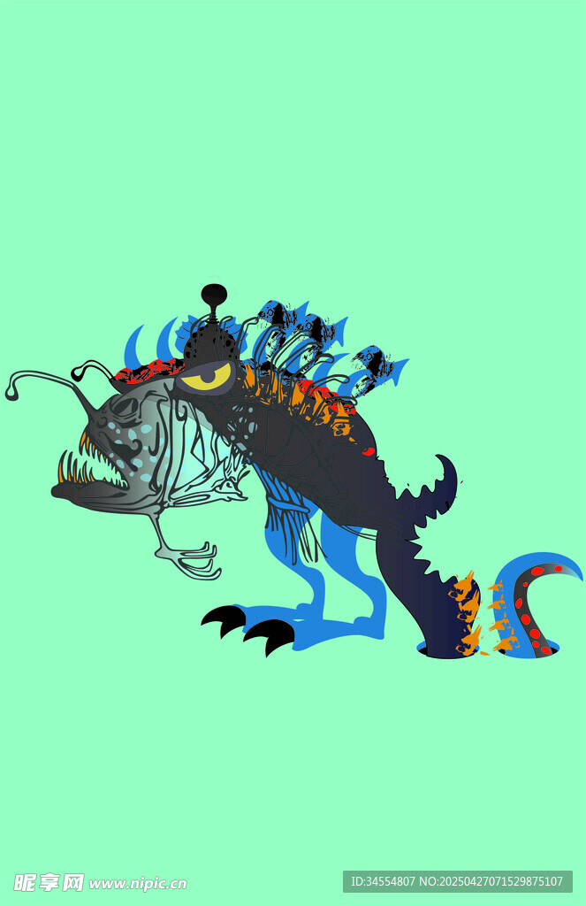 奇幻龍形插畫