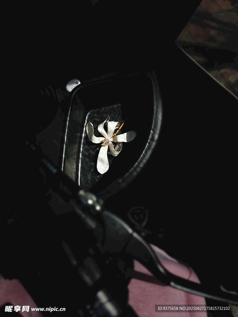 摩托車上的精致小花