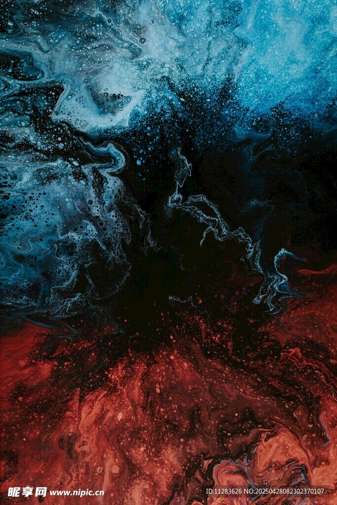 神秘紅藍交織奇幻景象
