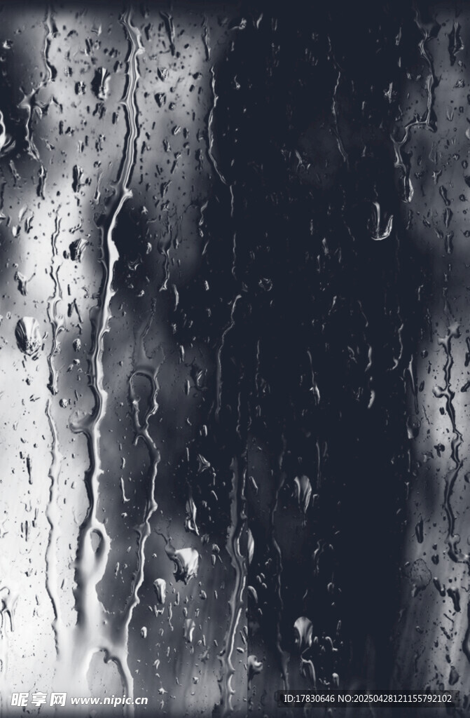 玻璃上的雨滴