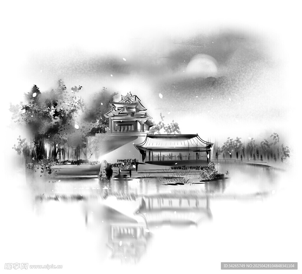 水墨江南水鄉景致