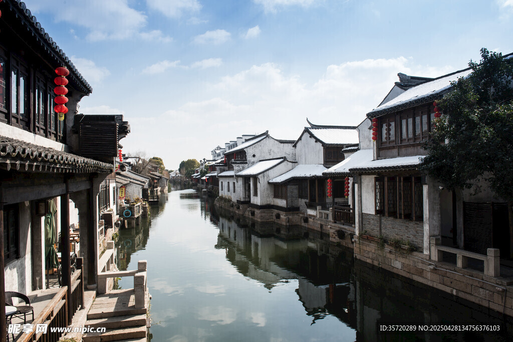 江南水鄉(xiāng)古巷河道美景