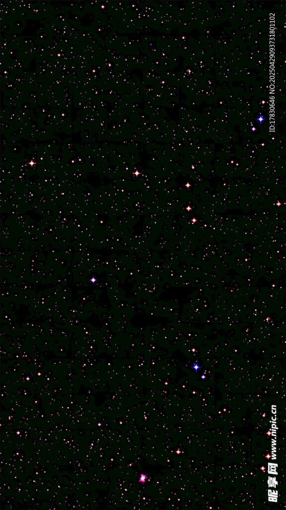 璀璨星空夜景圖