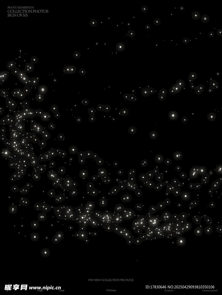 璀璨星空粒子特效背景圖