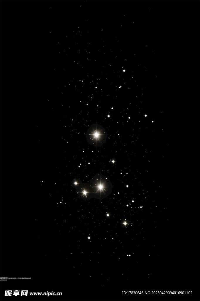 夜空中閃爍的璀璨星群