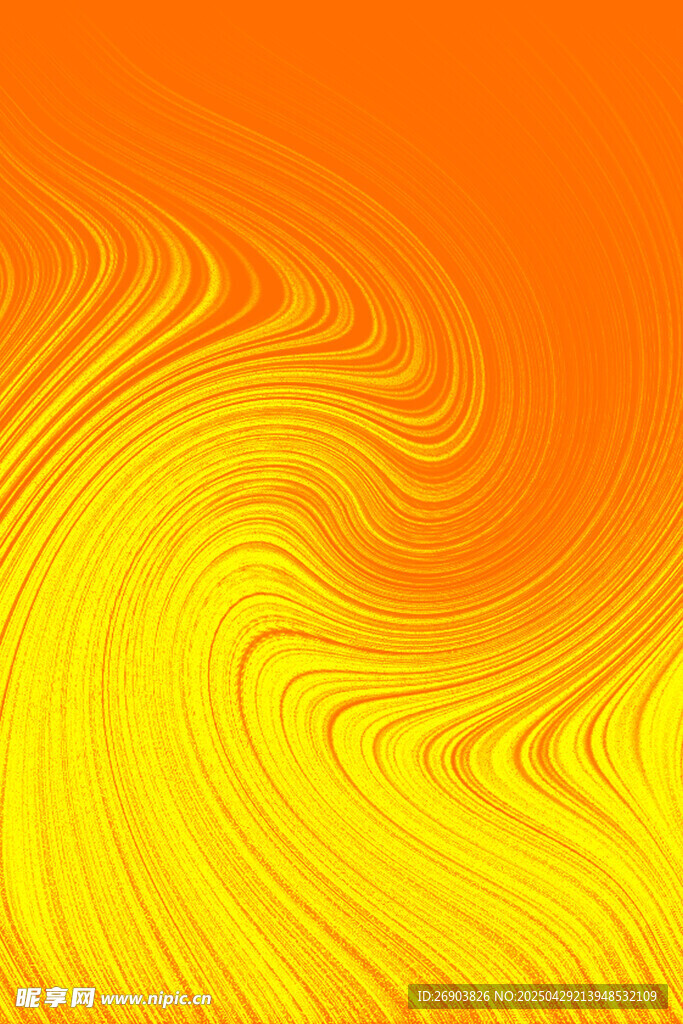 橙黃漸變動感波紋背景