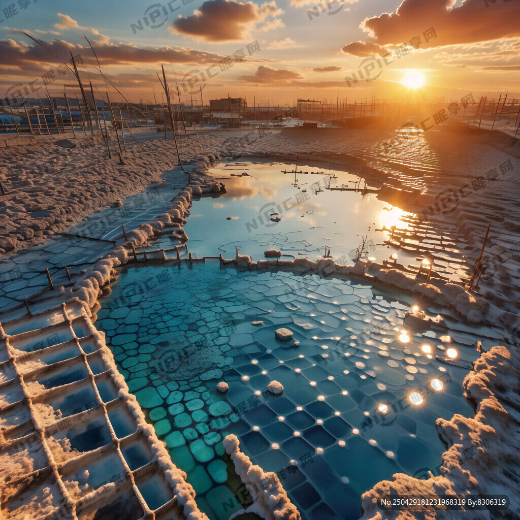 曬鹽場 鹽湖  水 田地 水田