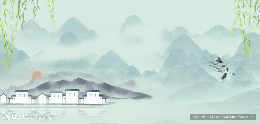 水墨江南背景