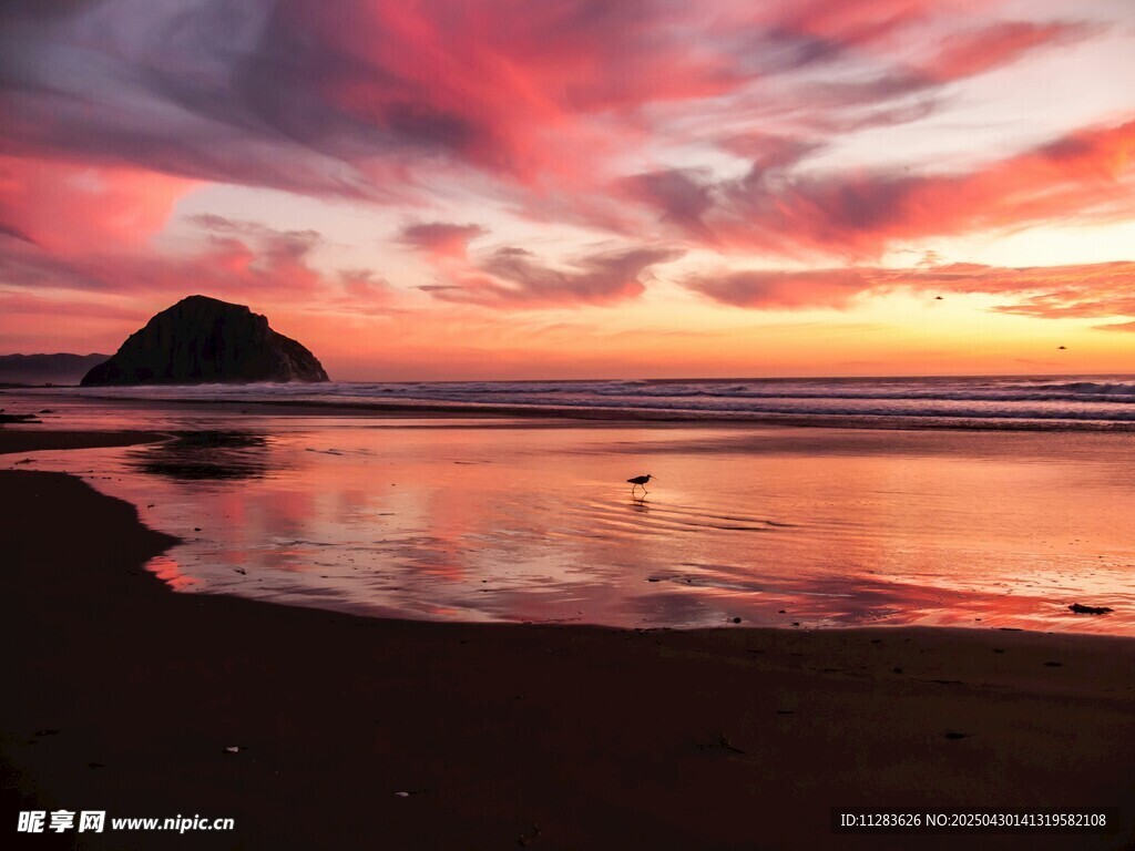 海邊絕美日落風(fēng)景