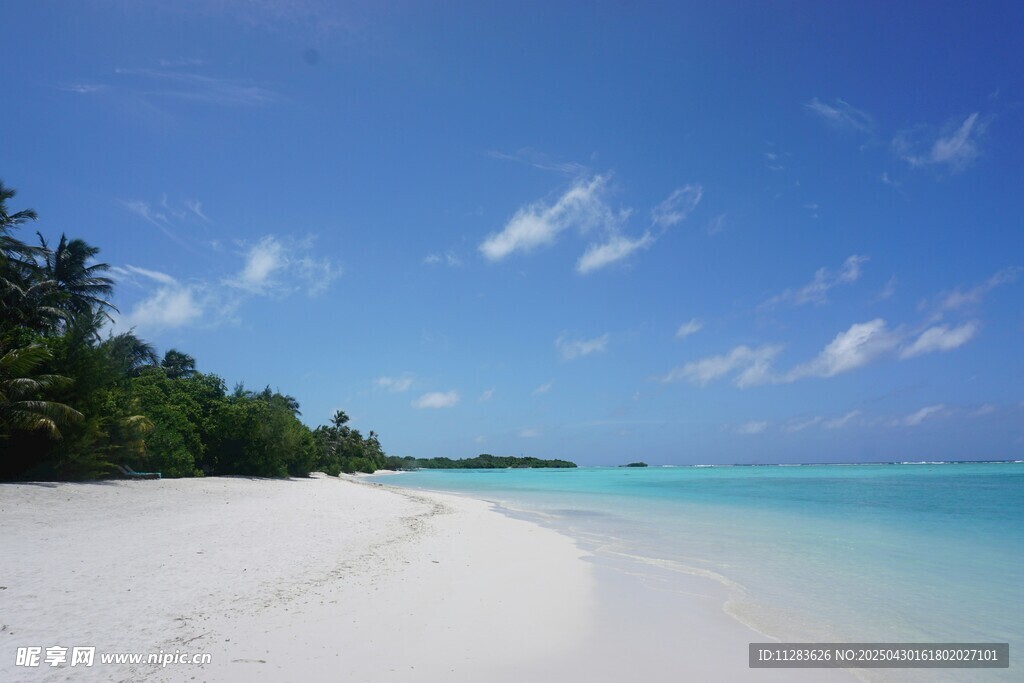 夢幻白沙碧海藍天美景