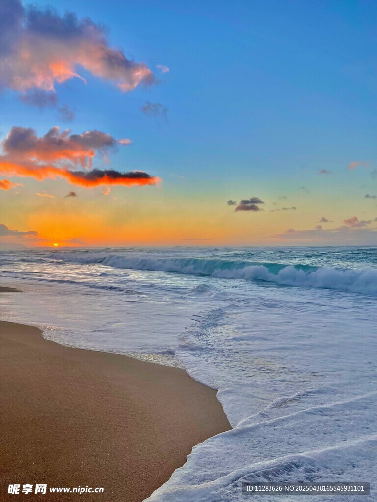 海邊日落美景